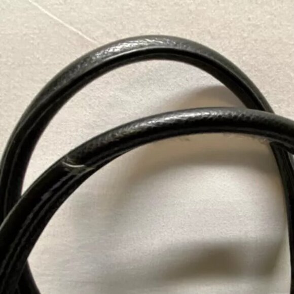 Coach Cora F36703 Patent Crossgrain Leather Black Gold Convertible Shoulder Bag - Picture 10 of 16